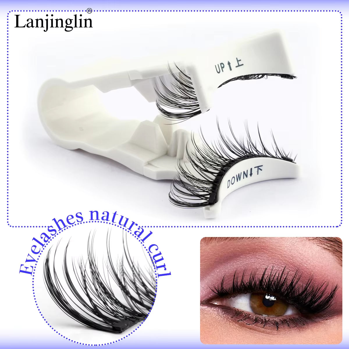3D Magnetic False Eyelashes Tweezer Set Cosmetics Natural Mink False Lash Professional Eyelash Extension Makeup Tool