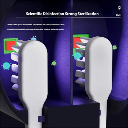 Wireless Electric Toothbrush Sterilizer UV Portable Rechargeable Wall Mounted Toothbrush Dryer for Oral Hygiene