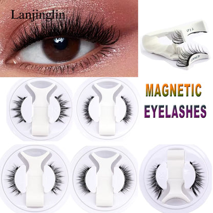 3D Magnetic False Eyelashes Tweezer Set Cosmetics Natural Mink False Lash Professional Eyelash Extension Makeup Tool