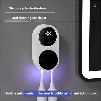 Wireless Electric Toothbrush Sterilizer UV Portable Rechargeable Wall Mounted Toothbrush Dryer for Oral Hygiene